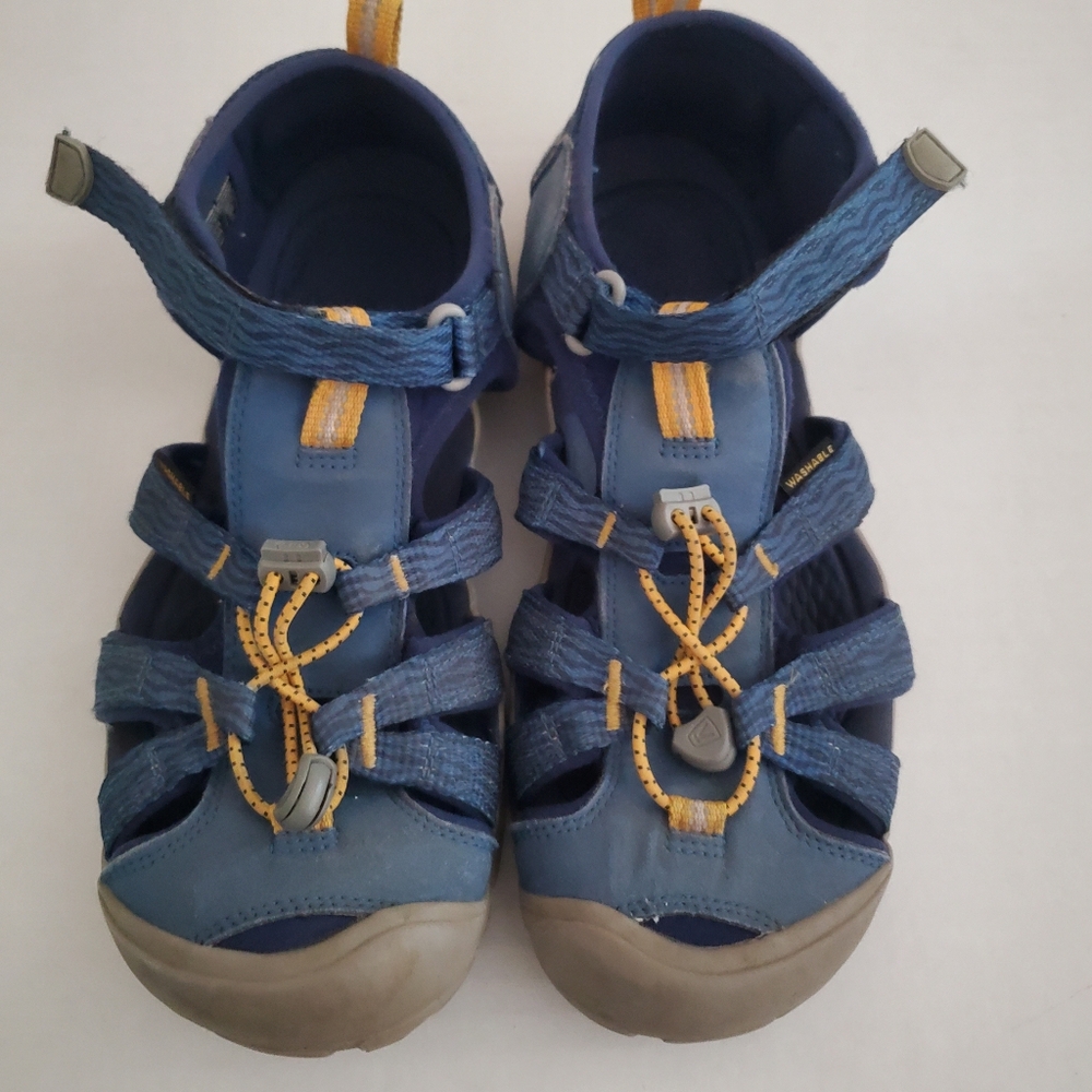 Womens Keen Sport Hike Sandals Size 7 Blue/Yellow Contour‎ Arch